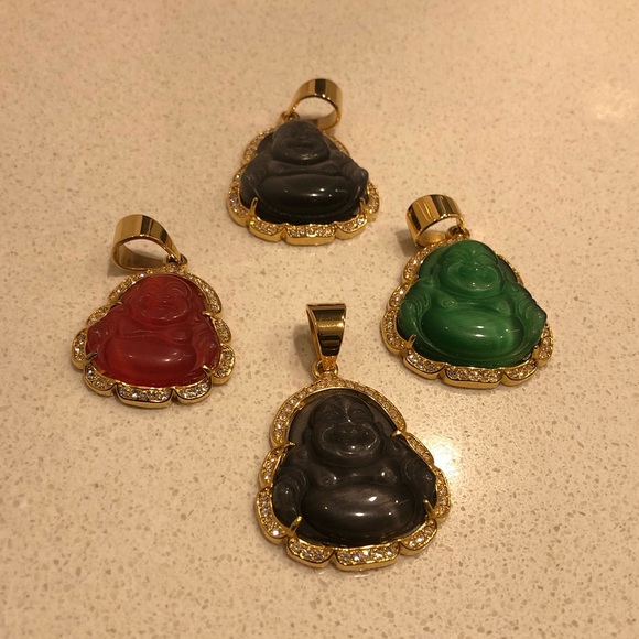 Smile Buddha Pendant with Rope Chain - Picture 4 of 4